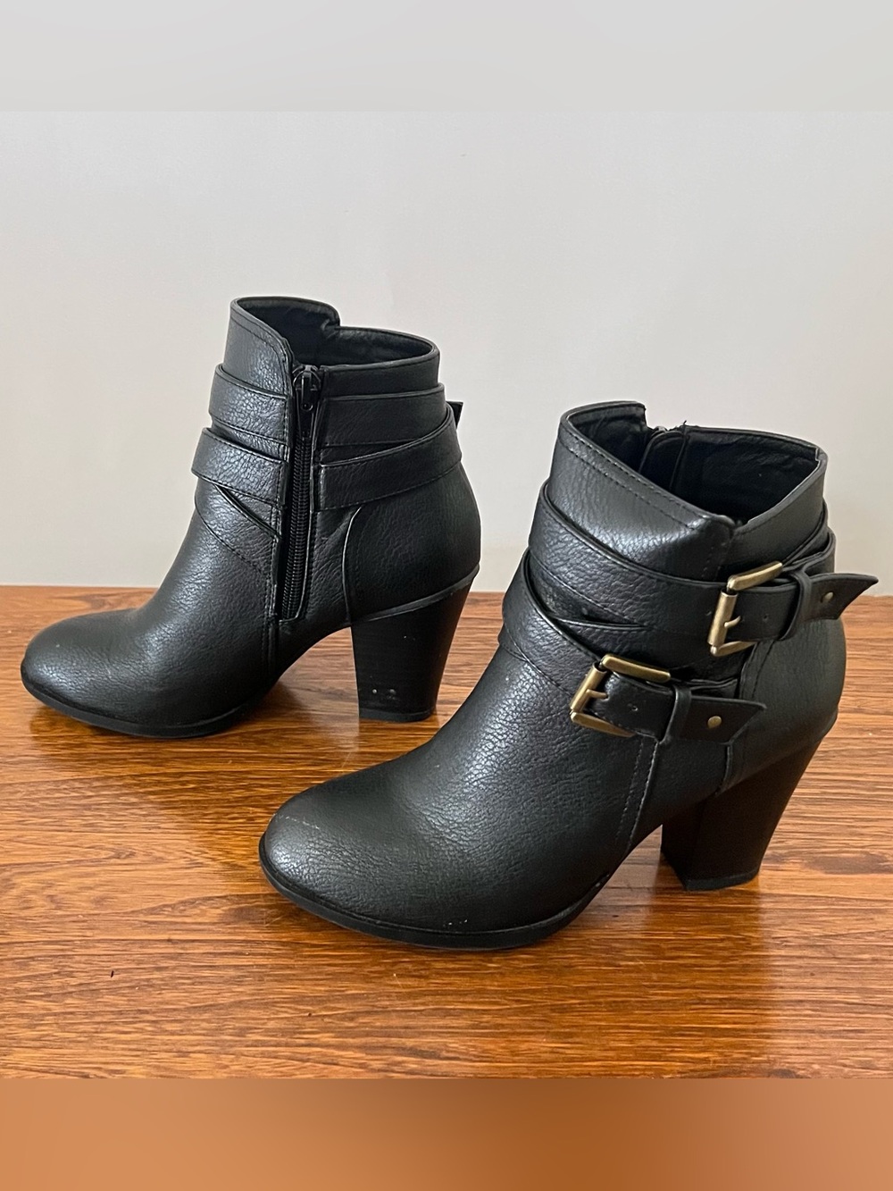 Classic Black Buckle Ankle Booties - Versatile Everyday Style